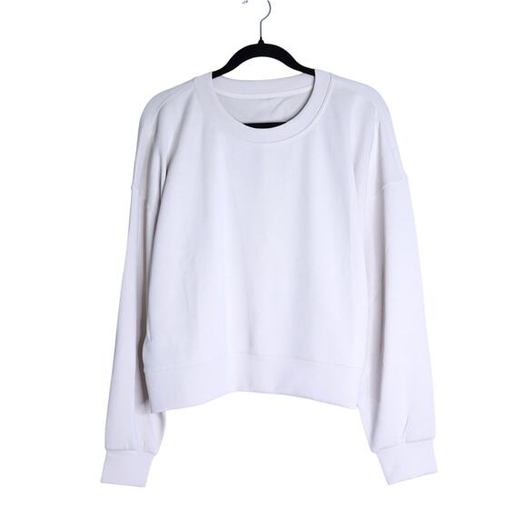 lululemon athletica Tops - LULULEMON Perfectly Oversized Cropped Crew Sweatshirt Mojave Tan Women's 12
